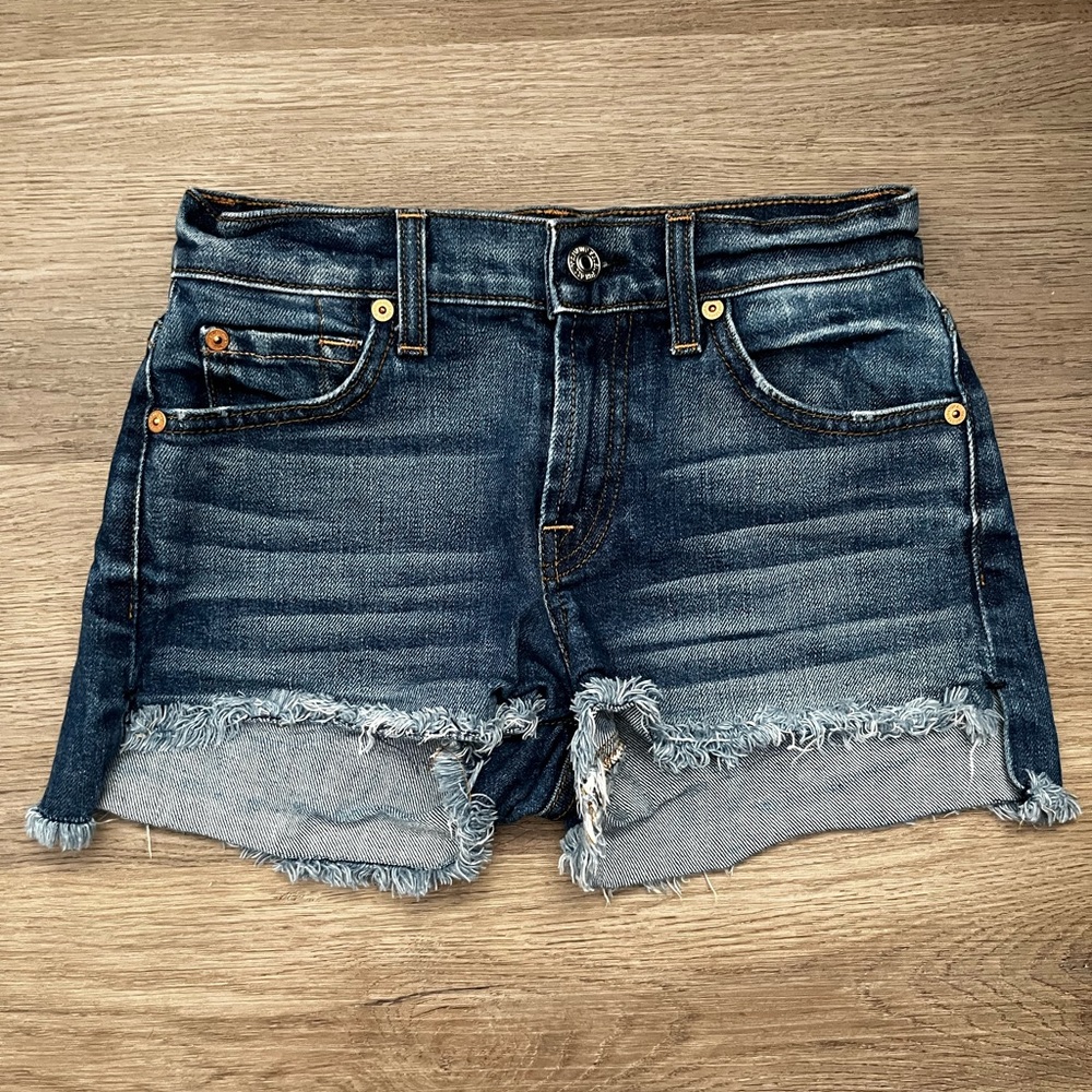 7 For All Mankind High low cut off shorts